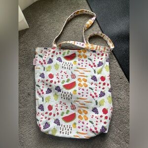 Lisa Says Gah fruit canvas tote bag